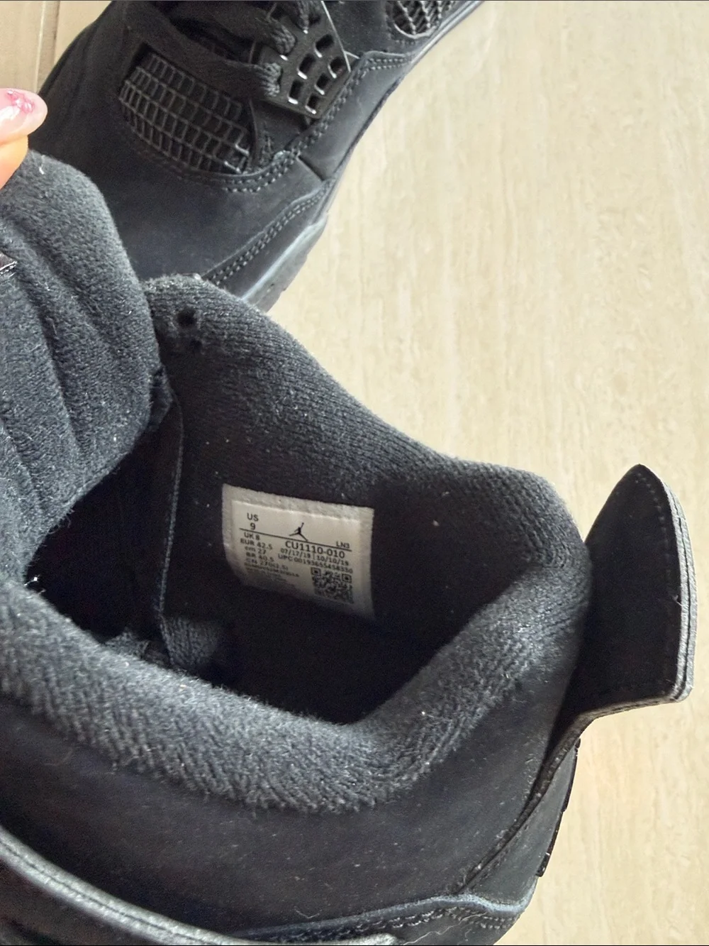 2020 Air Jordan 4 Retro ‘Black Cat’ Size 9